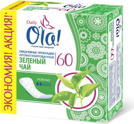 Прокладки OLA Ежедневки Daily Зеленый чай 60шт кор