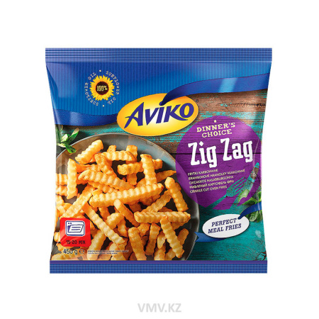 Картофель AVICO Фри для духовой печи Zig Zag рифленый 450г м/у