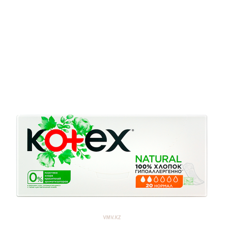 Прокладки KOTEX Ежедневные Natural Normal 20шт