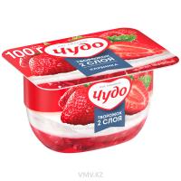 Десерт ЧУДО Творожный взбитый Клубника 4% 100г п/у