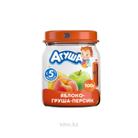 Пюре АГУША Яблоко груша и персик 100г с/б