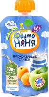 Пюре ФРУТО НЯНЯ Яблоко и абрикос со сливками 90г м/у