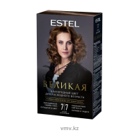 Краска ESTEL Великая Для седых волос 7/7 Русый коричневый  Краска ESTEL Великая Для седых волос 7/7 Русый коричневый