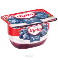 Десерт ЧУДО Творожный взбитый Черника 4,2% 100г п/у