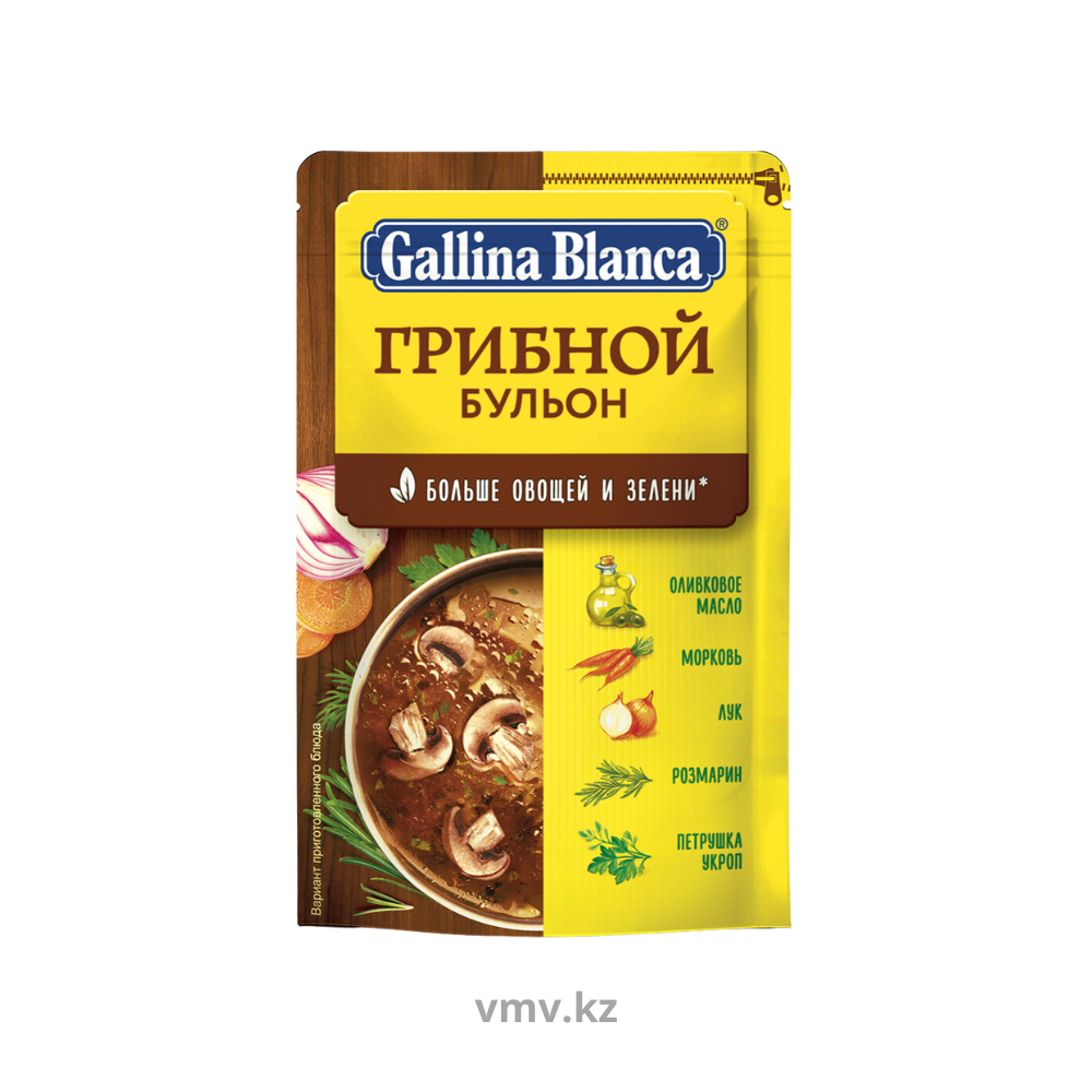 Бульон GALLINA BLANCA Грибной рассыпчатый 90г м/у - Заказать | Цена 211 тг.  | Доставка