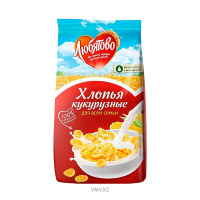 Завтрак ЛЮБЯТОВО Хлопья кукурузные 300г Завтрак ЛЮБЯТОВО Хлопья кукурузные 300г