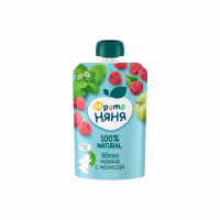 Пюре ФРУТО НЯНЯ Яблоко малина и мелисса 90г