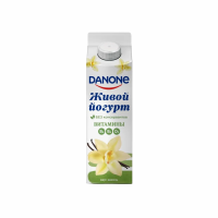 Йогурт DANONE С витаминами D3 B9 B6 С биотином и вкусом ванили 1,3% 850мл т/п