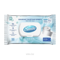 Бумага SMILE Туалетная влажная 44шт м/у