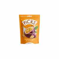 Драже PICKS В шоколадной глазури Кубики лиофилизированного йогурта с маракуйей 90г