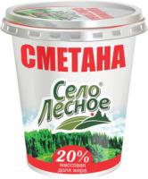 Сметана СЕЛО ЛЕСНОЕ 20% 360г п/у Сметана СЕЛО ЛЕСНОЕ 20% 360г п/у