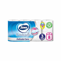 Бумага ZEWA Deluxe Туалетная 3 слоя Delicate Care 8шт м/у