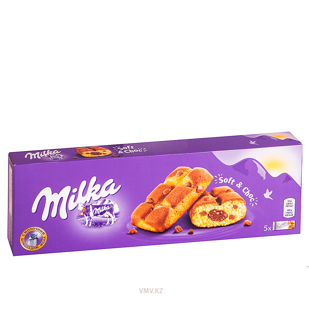 Печенье MILKA Пирожное бисквитное с шоколадом 175г м/у - Заказать | Цена 1  505 тг. | Доставка