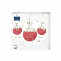 Салфетки ART BOUQUET Три красных шара 20шт