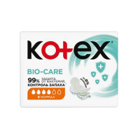 Прокладки KOTEX Bio Care Normal С антибактериальным слоем 8шт м/у
