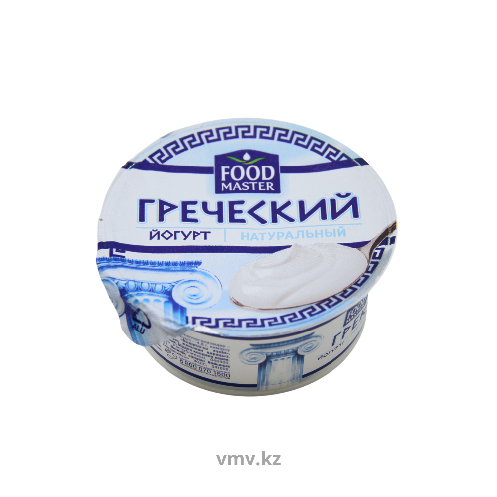 Йогурт FOOD MASTER Греческий натуральный 130г п/у - Заказать | Цена 350 тг.  | Доставка