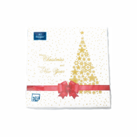 Салфетки ART BOUQUET Подарок красная лента 20шт