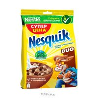 Завтрак NESQUIK Duo Со вкусом темного и белого шоколада 225г м/у Завтрак NESQUIK Duo Со вкусом темного и белого шоколада 225г м/у