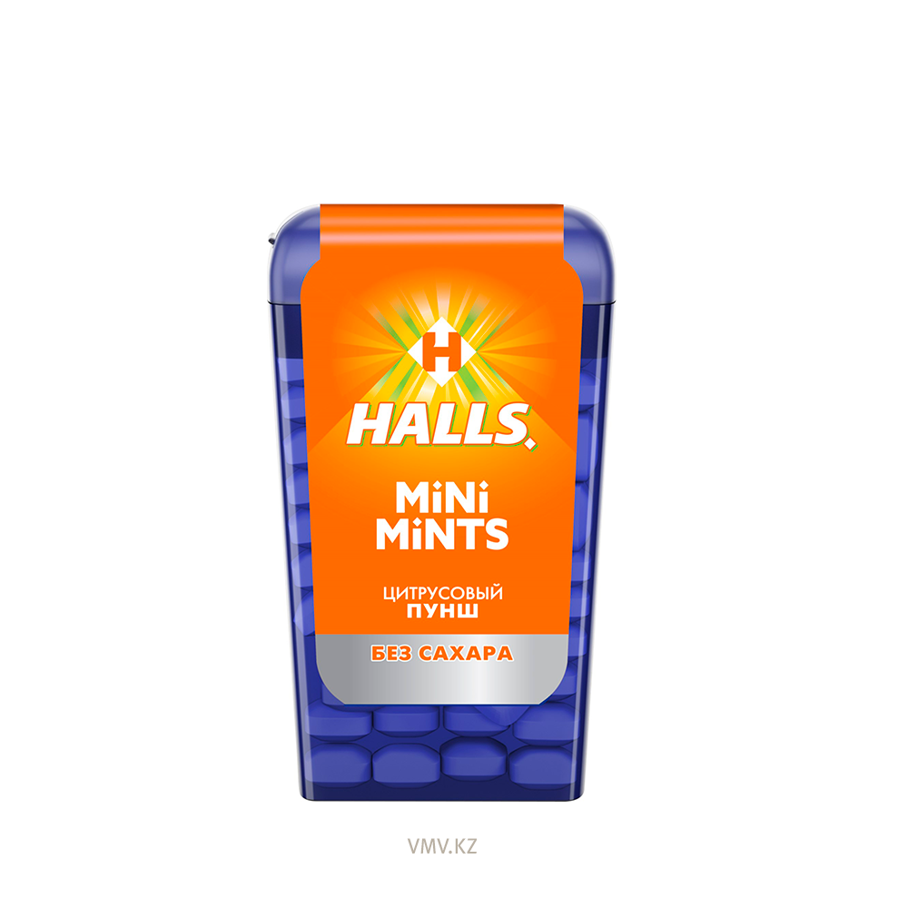 Леденцы HALLS Без сахара Mini Mints Цитрусовый пунш 12,5г - Заказать | Цена  315 тг. | Доставка