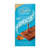 Шоколад LINDT С нежной тающей начинкой Карамель и морская соль 100г кор