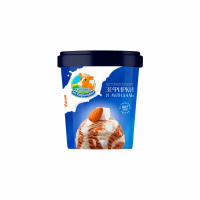 Мороженое КОРОВКА ИЗ КОРЕНОВКИ Пломбир Ванильный с шоколадным Зефирки и миндаль 300г п/у