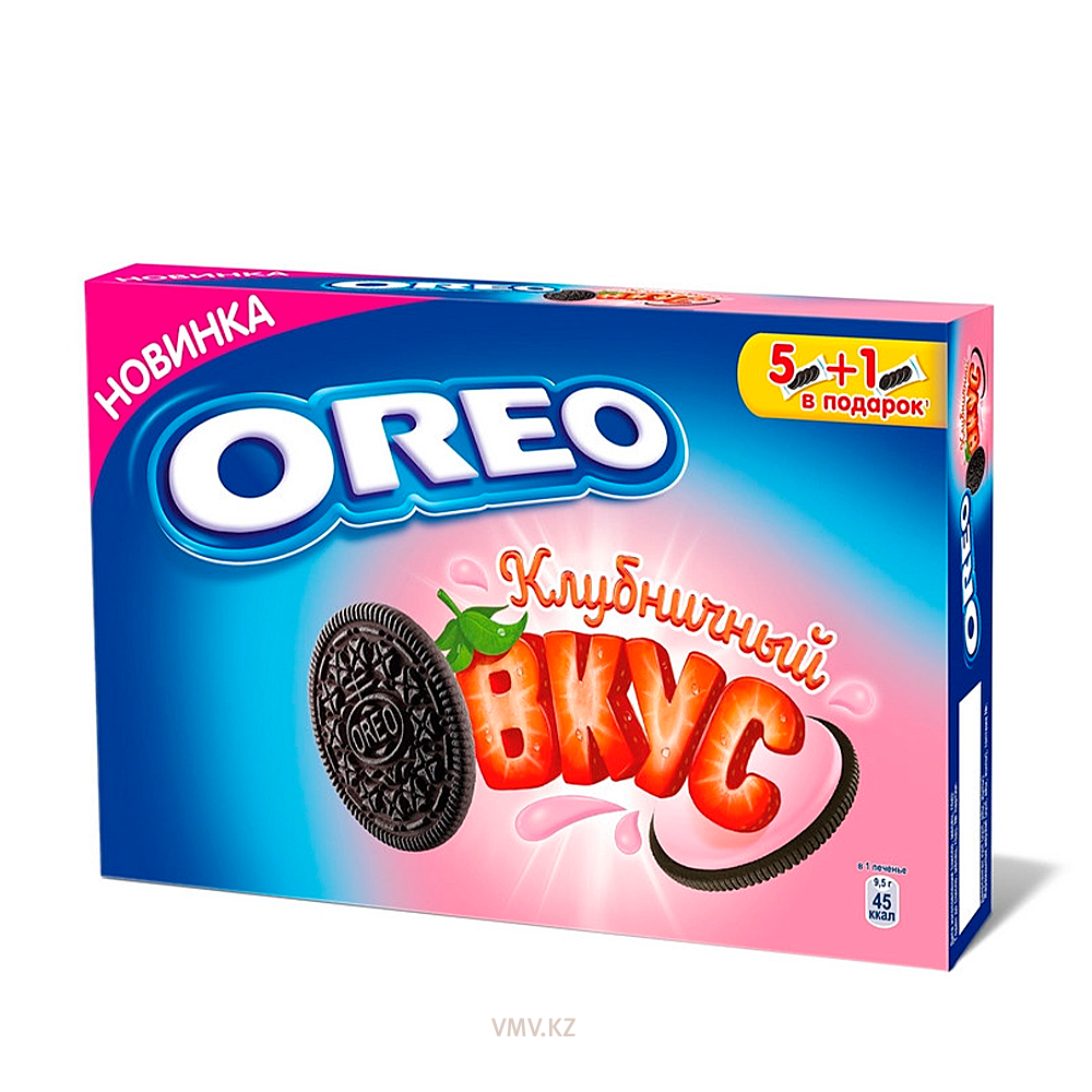 Печенье OREO С какао и начинкой со вкусом клубники 228г - Заказать | Цена  793 тг. | Доставка