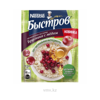 Каша БЫСТРОВ Овсянка с брусникой и медом 40г м/у