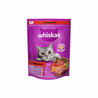 Корм WHISKAS Для взрослых кошек Вкусные подушечки Аппетитный обед с говядиной 800г