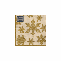 Салфетки ART BOUQUET Снегопад золото 33*33 20шт