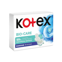 Прокладки KOTEX Bio Care Night С антибактериальным слоем 8шт м/у