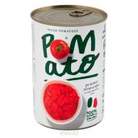 Томаты POMATO Резаные в собственном соку 400г ж/б Томаты POMATO Резаные в собственном соку 400г ж/б