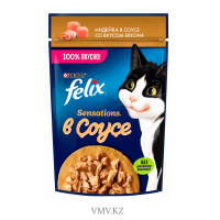 Корм FELIX Для взрослых кошек Аппетитные кусочки Желе с индейкой 75г м/у