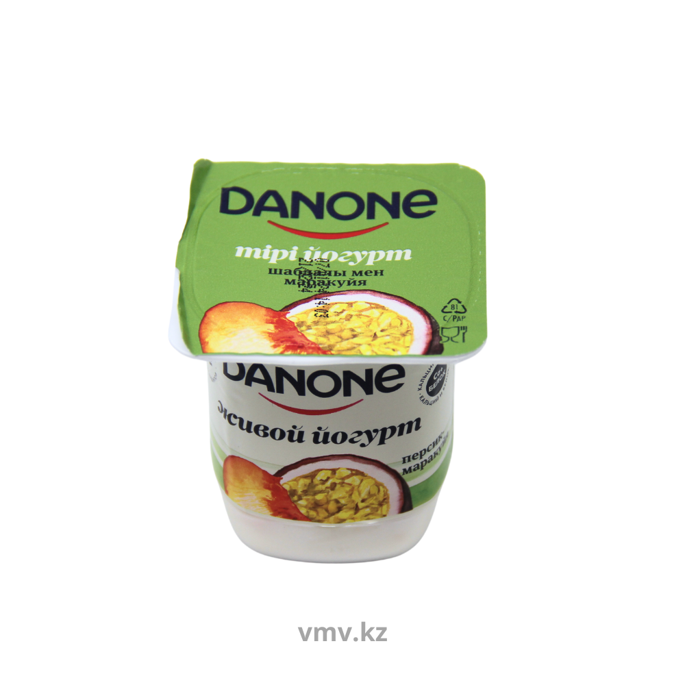 Йогурт DANONE Персик и маракуйя 1,5% 110г п/у - Заказать | Цена 235 тг. |  Доставка