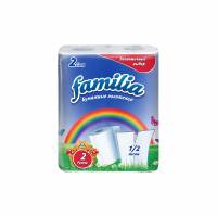 Полотенца FAMILIA Бумажные Радуга 2 слоя 2шт м/у