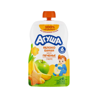 Пюре АГУША Яблоко банан и печенье 160г