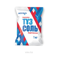 Соль АССОЛЬ Пищевая йодированная 1кг м/у