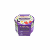 Закуска ТАЙНЫ ВОСТОКА Хумус с топпингом Печеные перцы с баклажанами 200г с/б