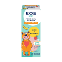 Зубная паста EXXE Baby Банан и клубника 2-6 лет 50мл кор