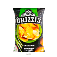 Чипсы GRIZZLY Натуральные Сметана и лук 110г Чипсы GRIZZLY Натуральные Сметана и лук 110г