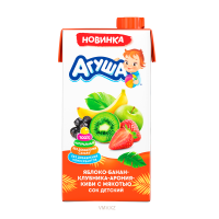 Сок АГУША Яблоко банан клубника арония и киви с 3 лет 500мл