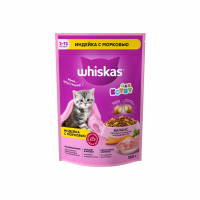 Корм WHISKAS Для котят Молоко и индейка с морковью 350г м/у