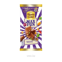 Шоколад ALPEN GOLD Max Fun Мармелад карамель и печенье 150г м/у