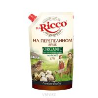 Майонез MR RICCO На перепелином яйце Organic 67% 375г м/у Майонез MR RICCO На перепелином яйце Organic 67% 375г м/у
