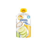 Пюре БАБУШКИНО ЛУКОШКО Яблоко и банан с творогом 90г