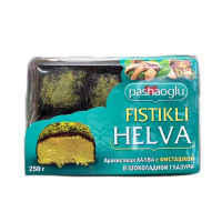 Халва PASHAOGLU Арахисовая В шоколадной глазури с фисташкой 250г