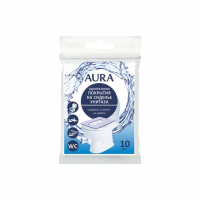 Покрытие AURA Для унитаза Одноразовое влажное 10шт м/у