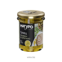 Тунец МАГУРО Филе в соусе оливки и орегано с маслом 200г с/б Тунец МАГУРО Филе в соусе оливки и орегано с маслом 200г с/б