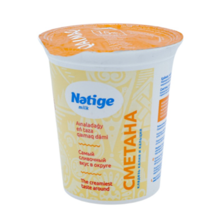 Сметана NATIGE 15% 400г п/у