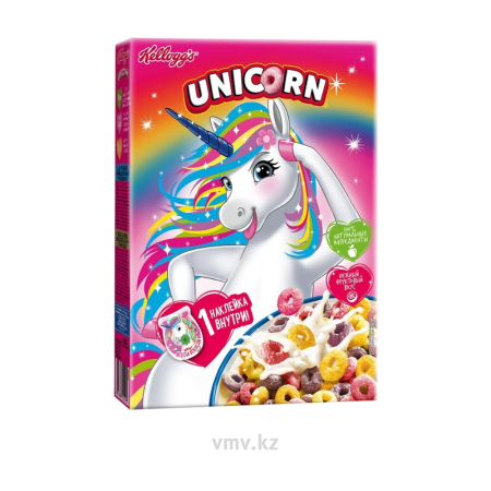 Колечки KELLOGGS Unicorn Радужные с фруктовым вкусом 195г