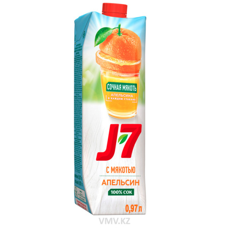 Сок J7 Апельсин с мякотью 1л т/п